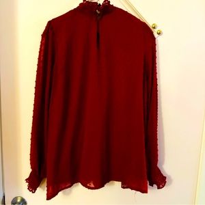 Maroon sheer lined Blouse